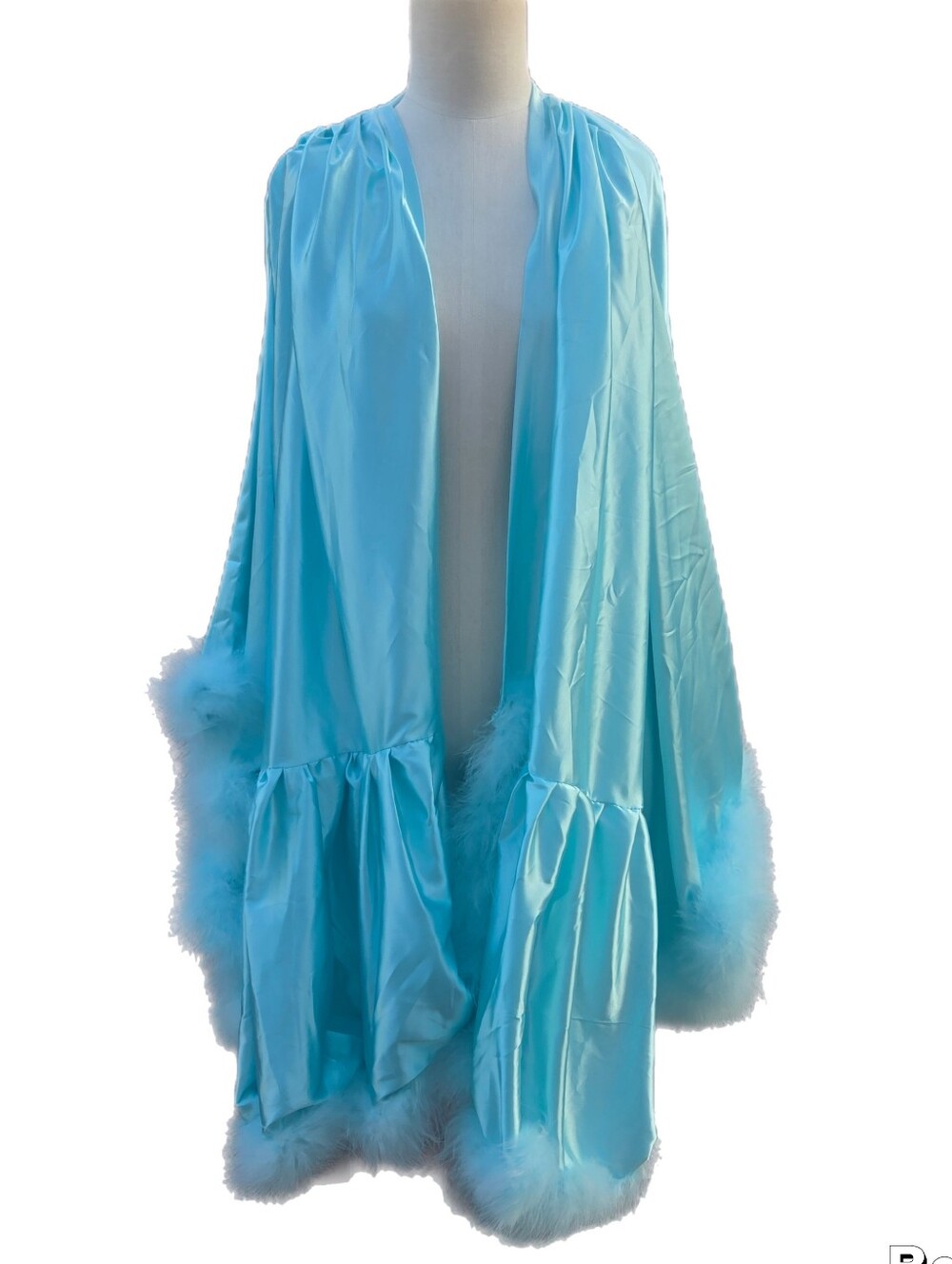 Plus Size Ice Blue Fuzzy Cover